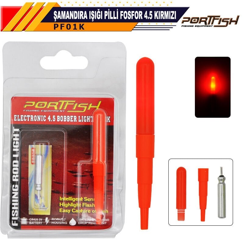 Portfish Pilli Fosfor 4,5 Kırmızı