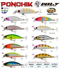 Wily Ponchik 4,8 cm Maket Balık 3,5 gr  Sinking