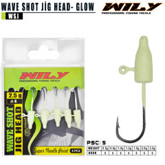 Wily Wave Strike Jighead Glow