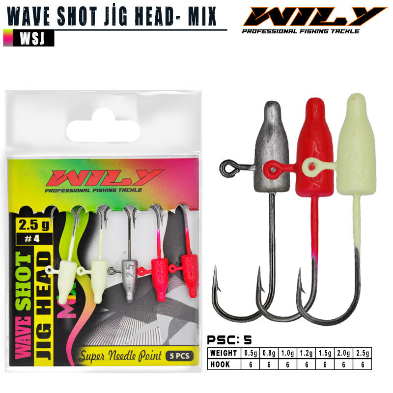 Wily Wave Strike Jighead Mix