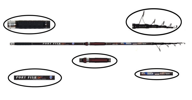 Portfish Sarissa Surf Carbon 420 cm Olta Kamışı Fuji Halka 250 gr