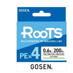 Gosen X4 Roots PE 4 Örgü Spin İpi 200mt Light Green