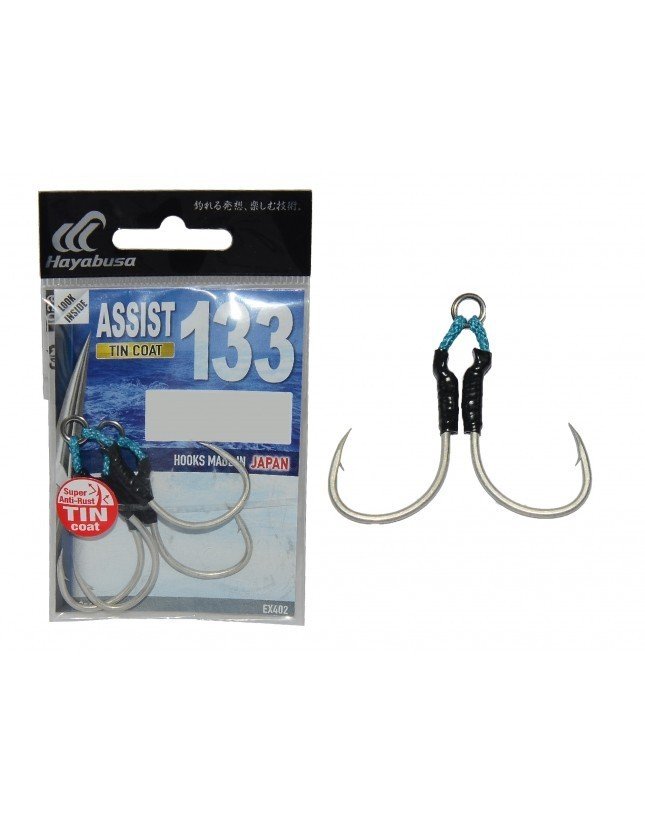 Hameçons Assistés Hayabusa EX406 - Pour Jigging Vertical - Lot De 2 - Neuf