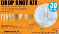 Savage gear Dying Minnow Drop Shot Pro Pack Kit 30 Adet NL Suni yem