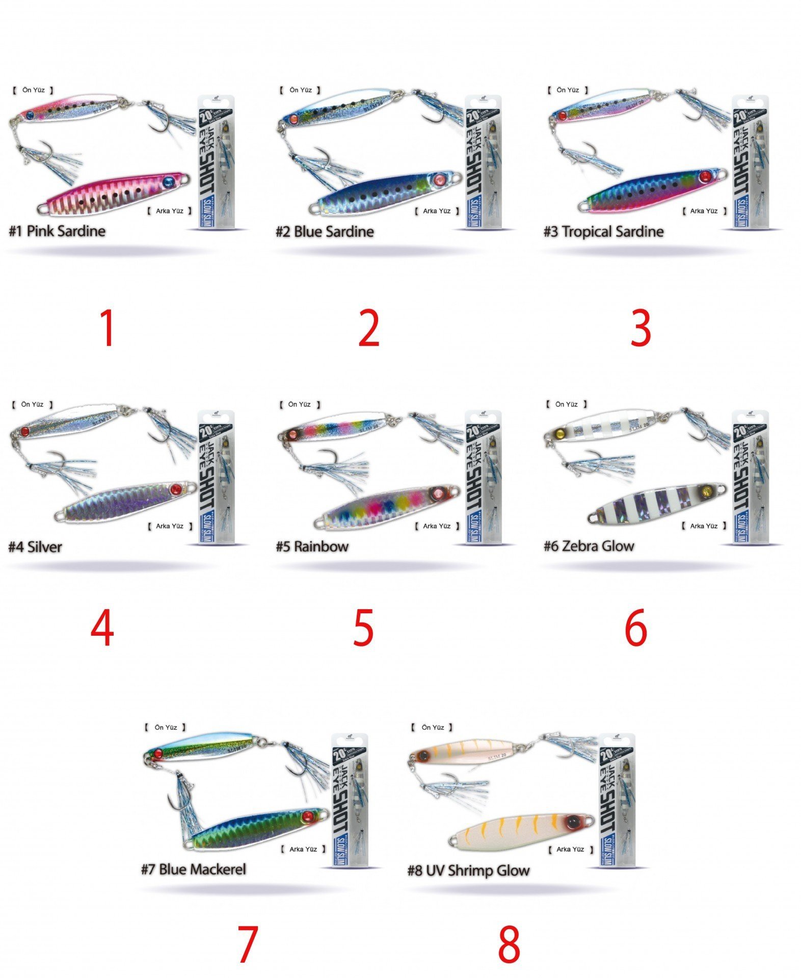 Hayabusa EX 976 Jack Eye Slow Slim 20gr Light Jig Suni Yem
