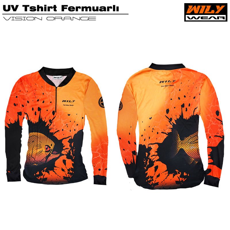 Wily Wear UV T-Shirt Fermuarlı Desen 01