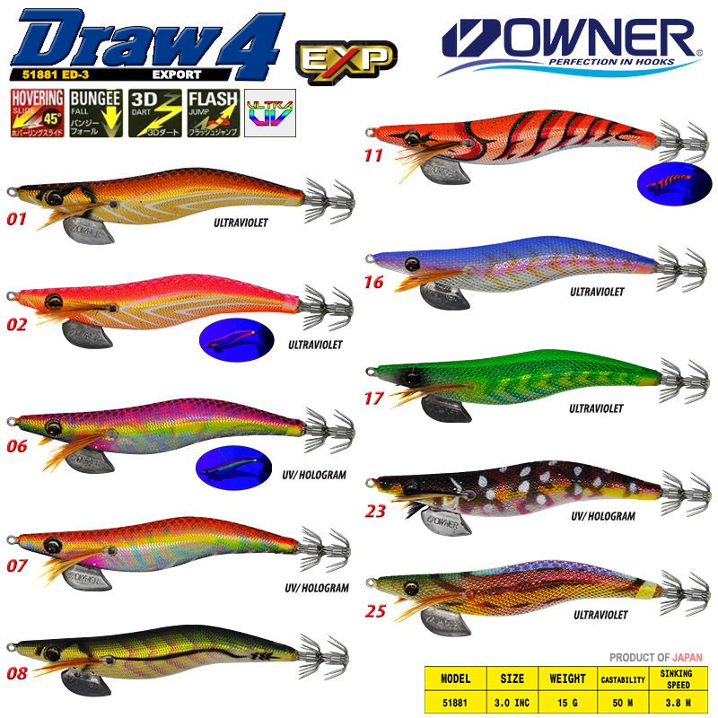 Owner 51881 DRAW SQUID ED-3 Kalamar