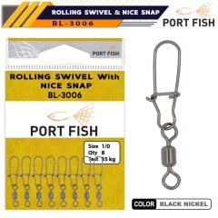 Portfish BL-3006 Bilyalı Kilitli Klips