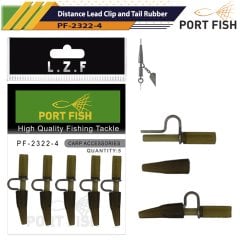 Portfish 2322-4 Distance Lead Clip and Tail Rubber 5 Adet