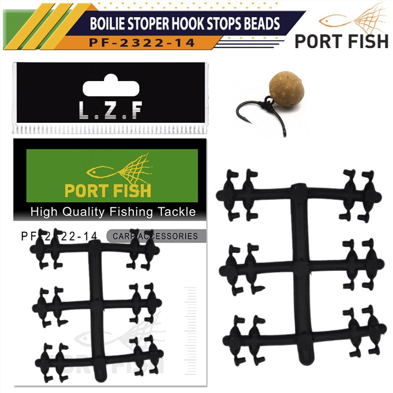 Portfish 2322-14 Boilie Stoper Hook Stops Beads