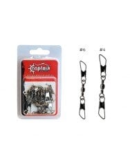 Captain 5030 Çift Yönlü Klips 10'lu Paket Black Nikel