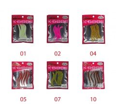 Mutant 3506 Spin Forte 7.5cm Aromalı LRF Silikon Suni Yem 5'li Set